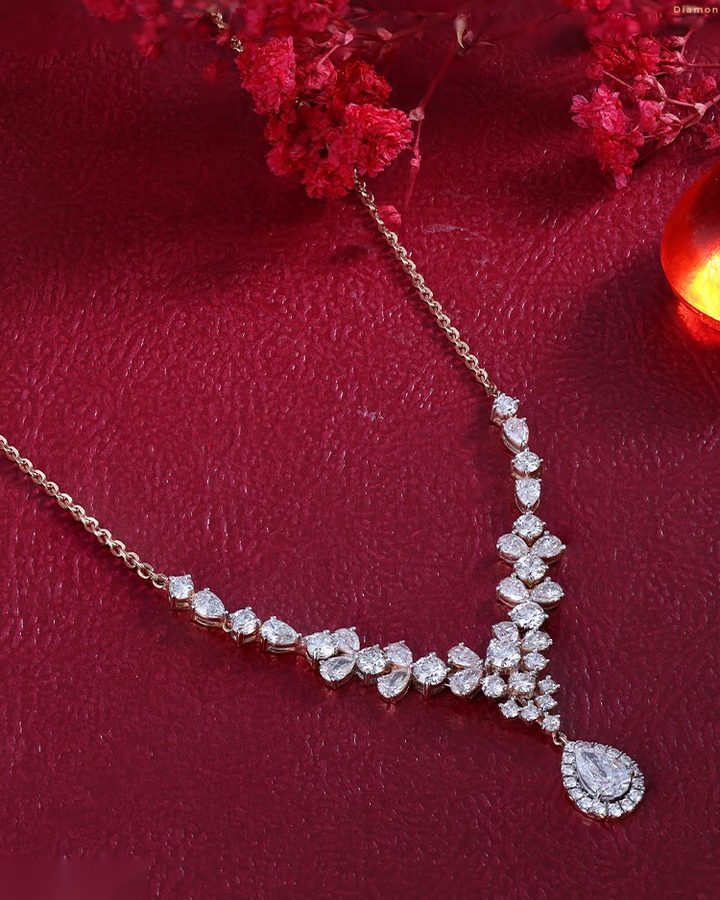 Pear Drop Diamond Necklace