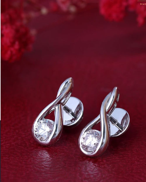 Lab-Grown Solitaire Swirl Studs