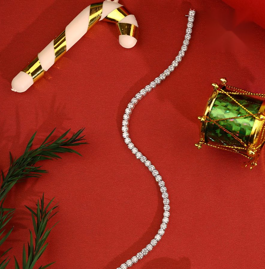 Sterling Silver Tennis Necklace